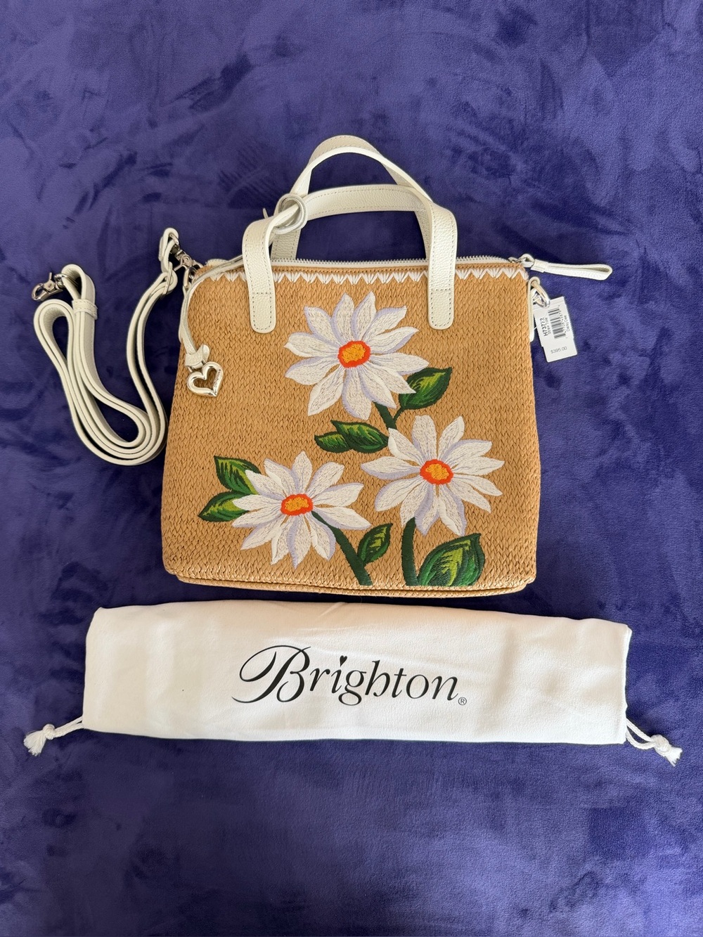 Brighton Daisy Dee Embroidery Straw Tote STYLE H73772